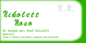 nikolett moso business card